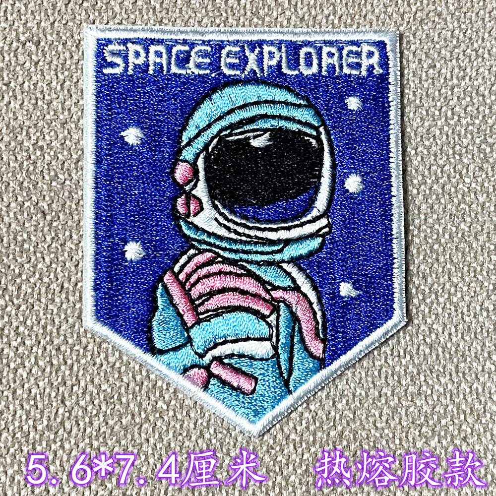 Wholesale Embroidered Cloth Astronaut Patch With Velcro Backing Decorative Badge For Clothing And Accessories Great For Gift And Resale