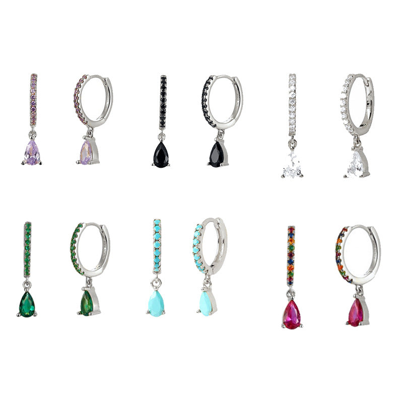 Wholesale Rhinestone Drop Shaped Earrings