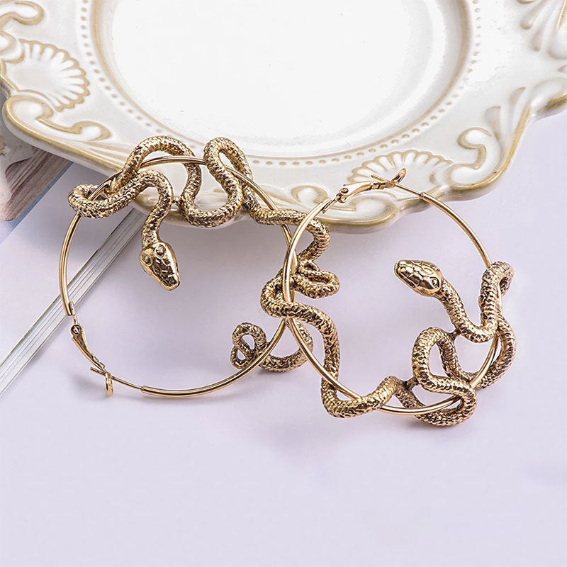 Wholesale Fashion Exaggerated Retro Creative Beauty Snake Earrings