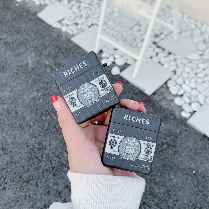 Wholesale PVC Spoof Dollar Earphone Soft Shell