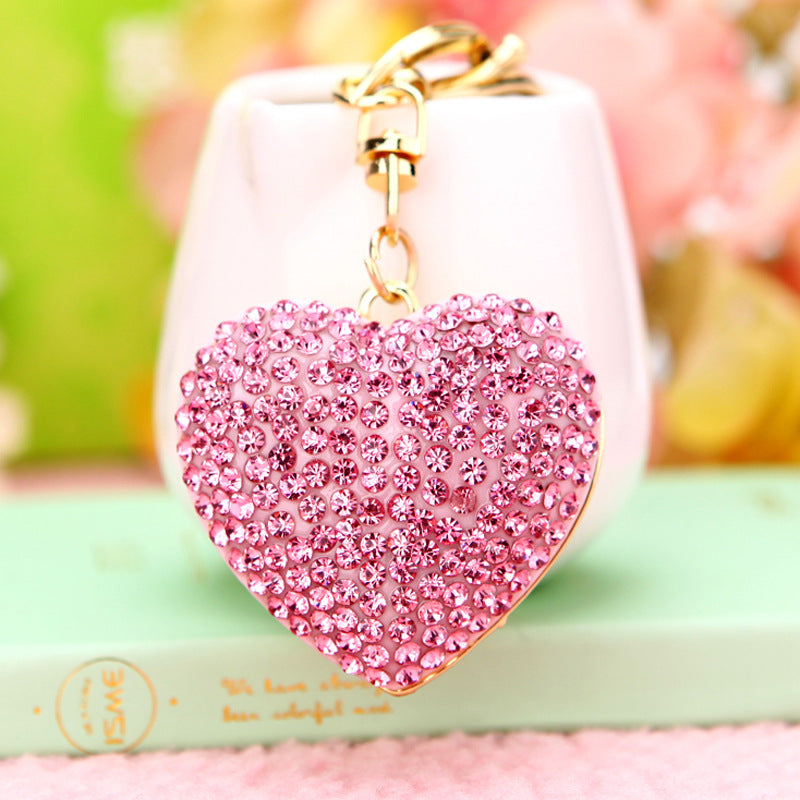 Wholesale Flower Metal Car Keychain With Tassel Pink White Bag Charm And Key Accessory Gift For Women Boutique Resale