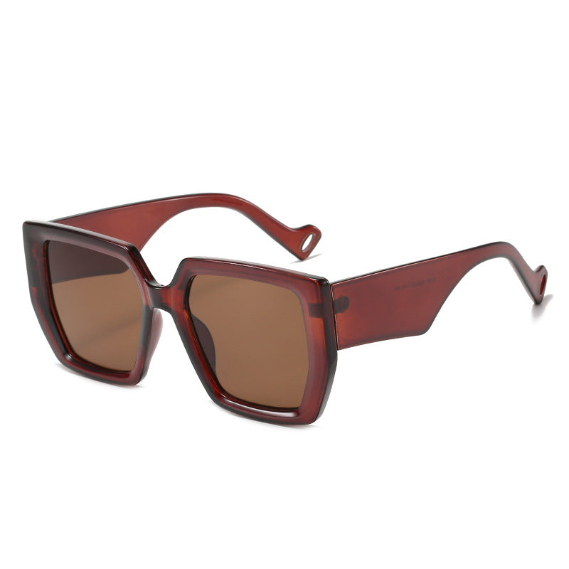 Wholesale Square Frame Fashion PC Large Frame Black Glasses