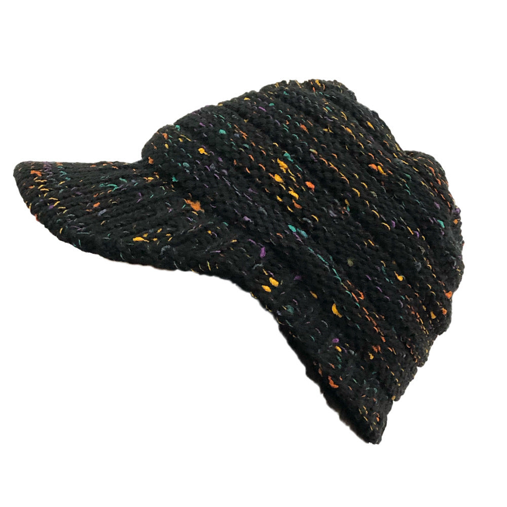 Wholesale Winter Dot Yarn Colorful Woolen Hat To Prevent Cold and Warm Baseball Knitted Hat