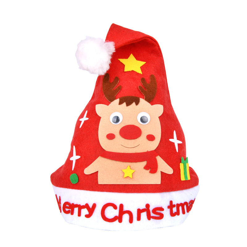 Wholesale Handmade DIY Christmas Hat Kindergarten Creative DIY Production Material Pack