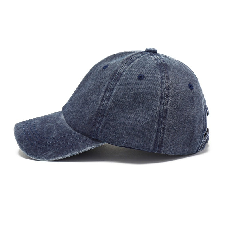 Wholesale Washed Cotton Distressed Printed Baseball Cap