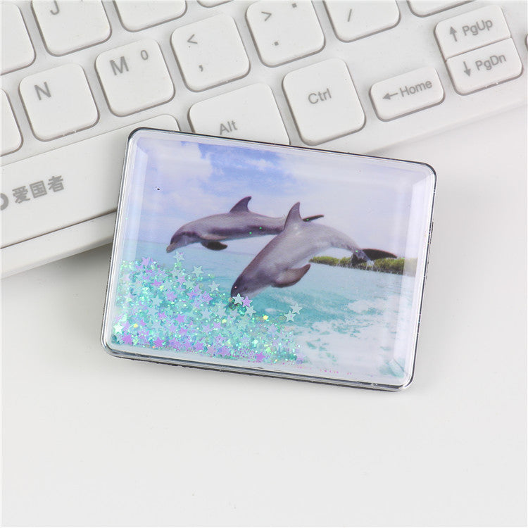 Wholesale Creative Cartoon Magnet Flowing Sand PVC Soft Rubber 3D Refrigerator Adhesive