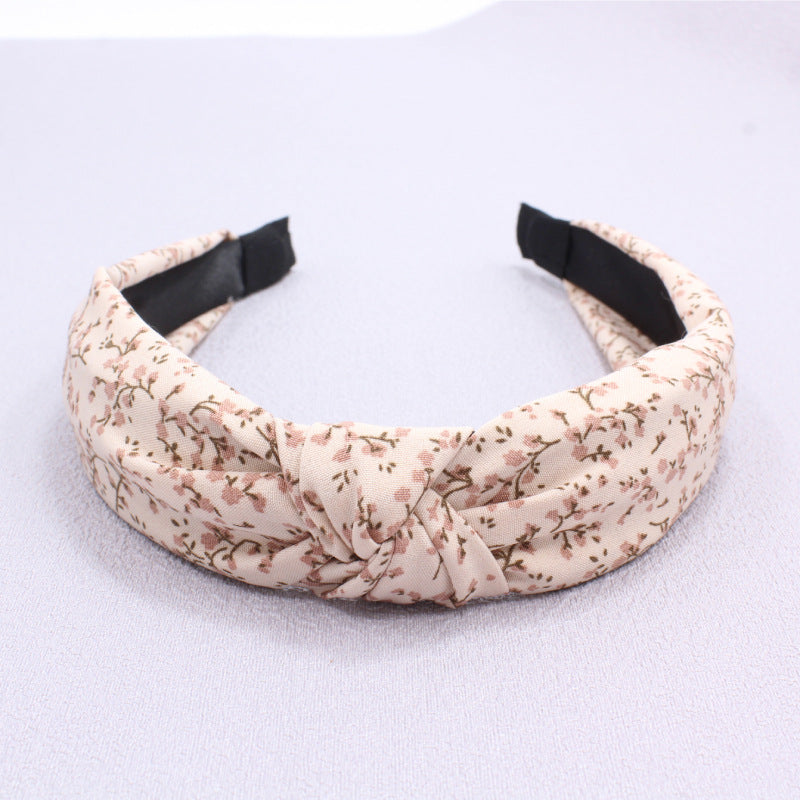 Wholesale Fabric Printed Cross Knotted Headbands