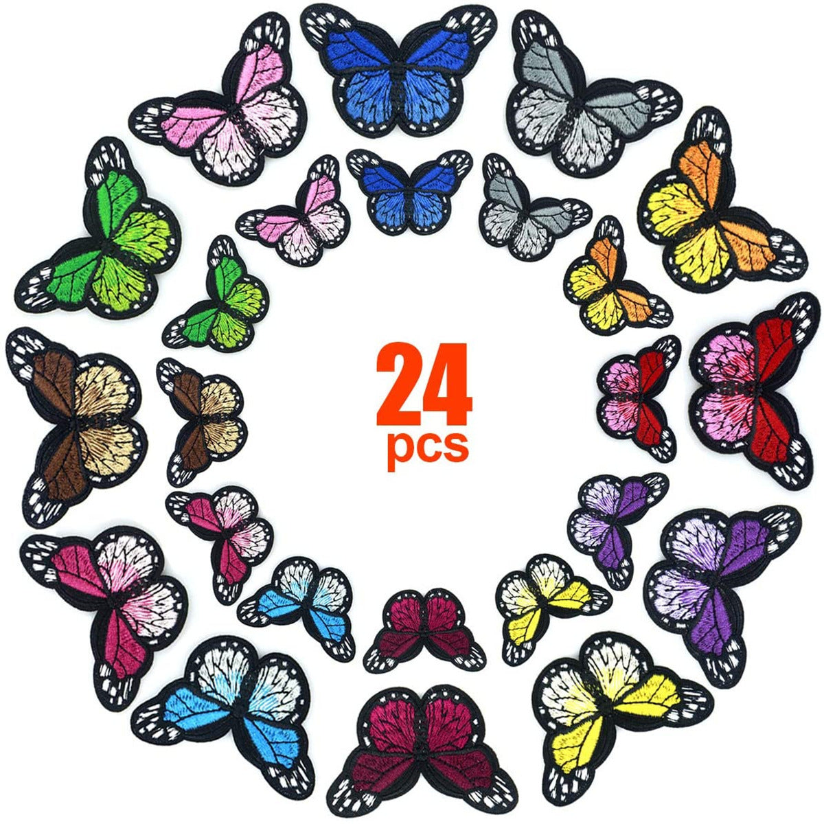 Wholesale Colorful Butterfly Cloth Patches 36 Pack Embroidery Appliques For Clothing And DIY Crafts Stylish Party Everyday Resale