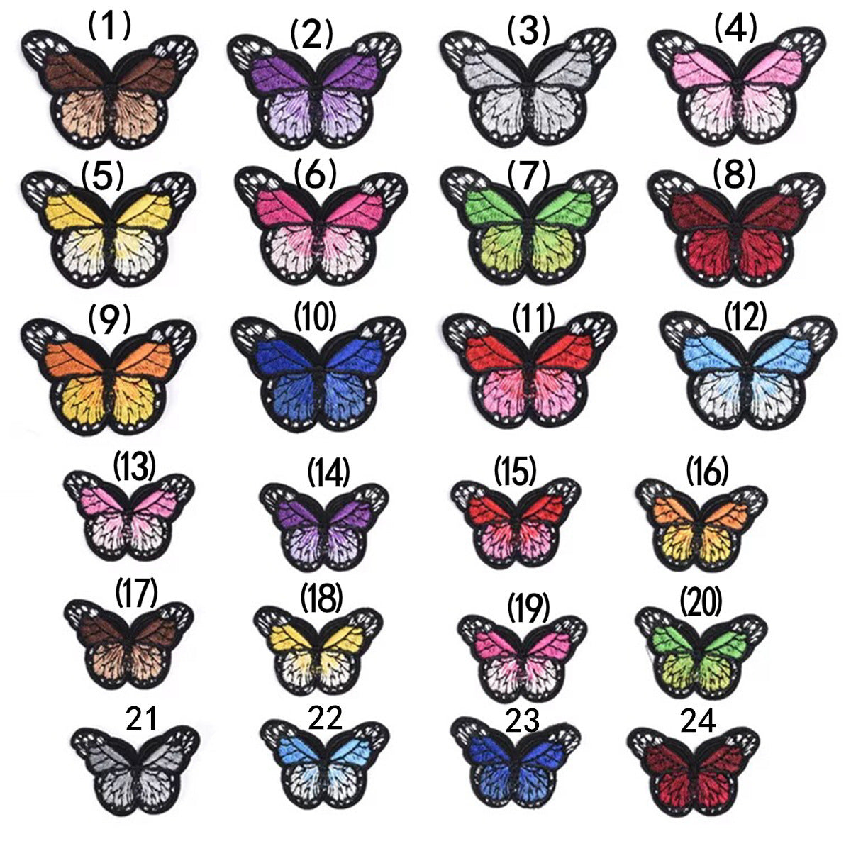 Wholesale Colorful Butterfly Cloth Patches 36 Pack Embroidery Appliques For Clothing And DIY Crafts Stylish Party Everyday Resale