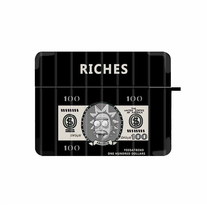 Wholesale PVC Spoof Dollar Earphone Soft Shell