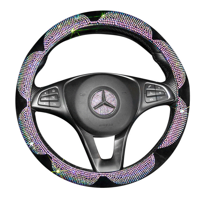 Wholesale Non-slip Hot-drilled Handlebar Cover for Women Winter Plush