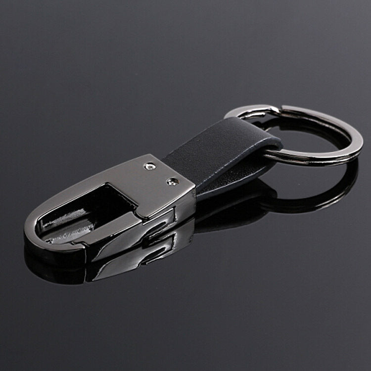 Llavero de cuero para hombres de metal al por mayor