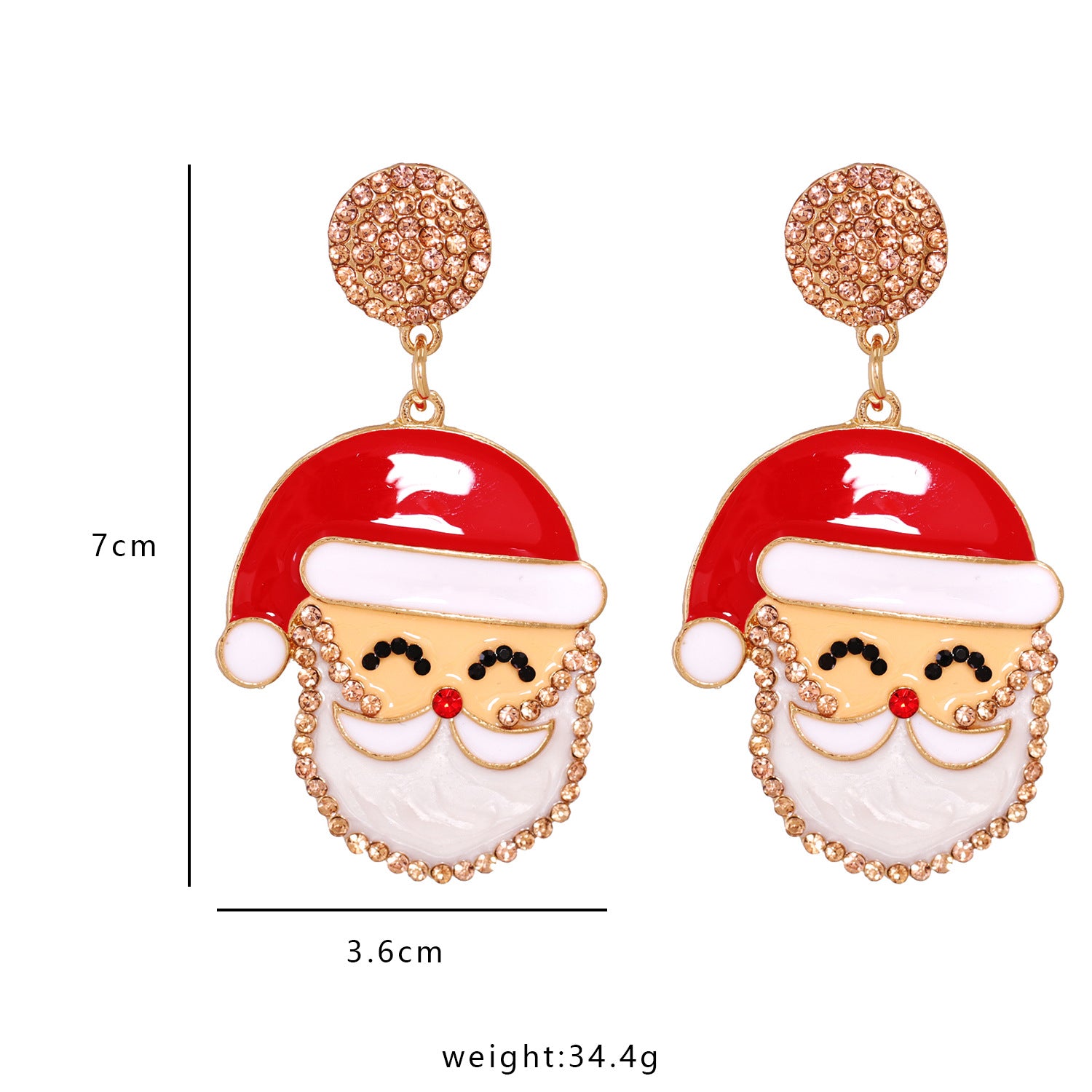 Wholesale Creative Christmas Elk Snowman Santa Earrings