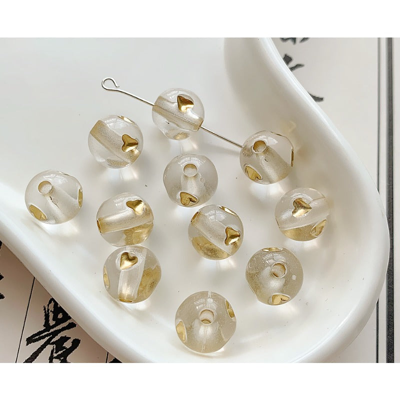 Wholesale 10PCS/PACK Vintage Acrylic Love Star Beads