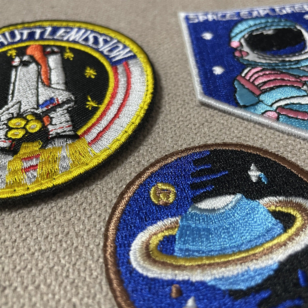 Wholesale Embroidered Cloth Astronaut Patch With Velcro Backing Decorative Badge For Clothing And Accessories Great For Gift And Resale