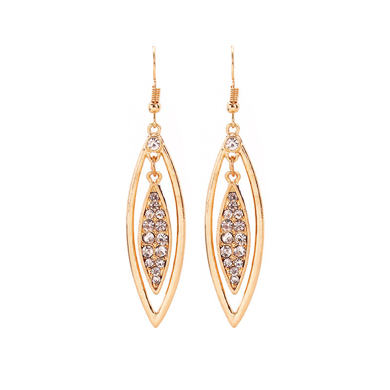 Wholesale New Women's Popular Vintage Bohemian Gold Diamond Earrings