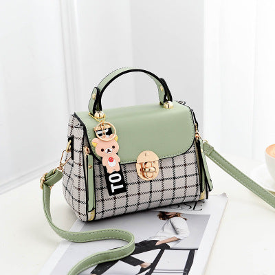 Wholesale Women's Fashion Girl One-shoulder Crossbody Bag Check Small Square Bag