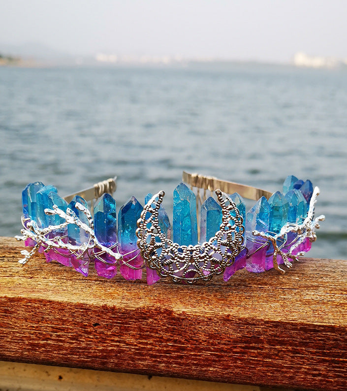 Wholesale Crystal Rainbow Crown Headband
