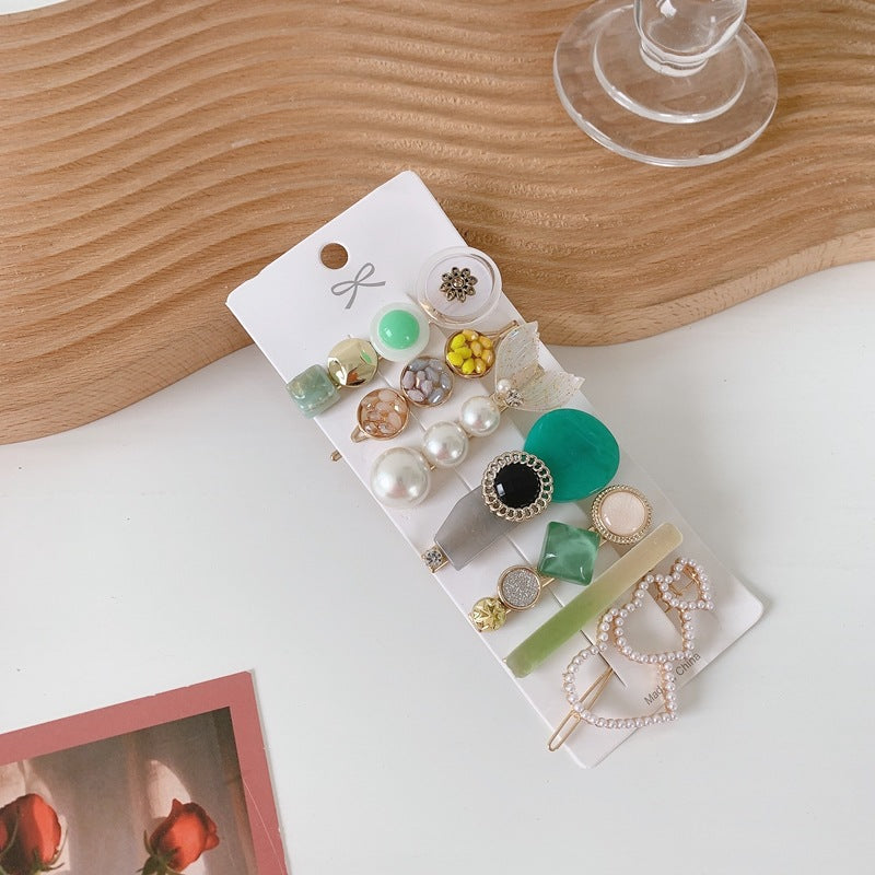 Wholesale Pearl Hair Clips Seamless Metal Straight Clips