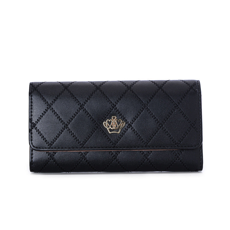 Wholesale PU Rhombus Love Crown Wallet