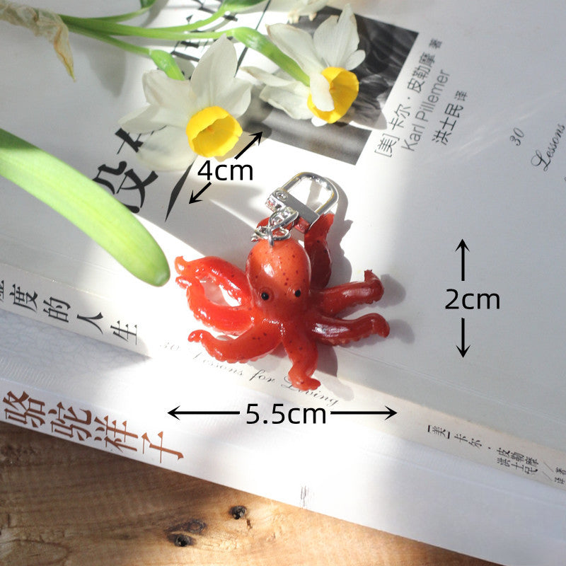 Wholesale PVC Simulation Food Octopus Claw Octopus Keychain