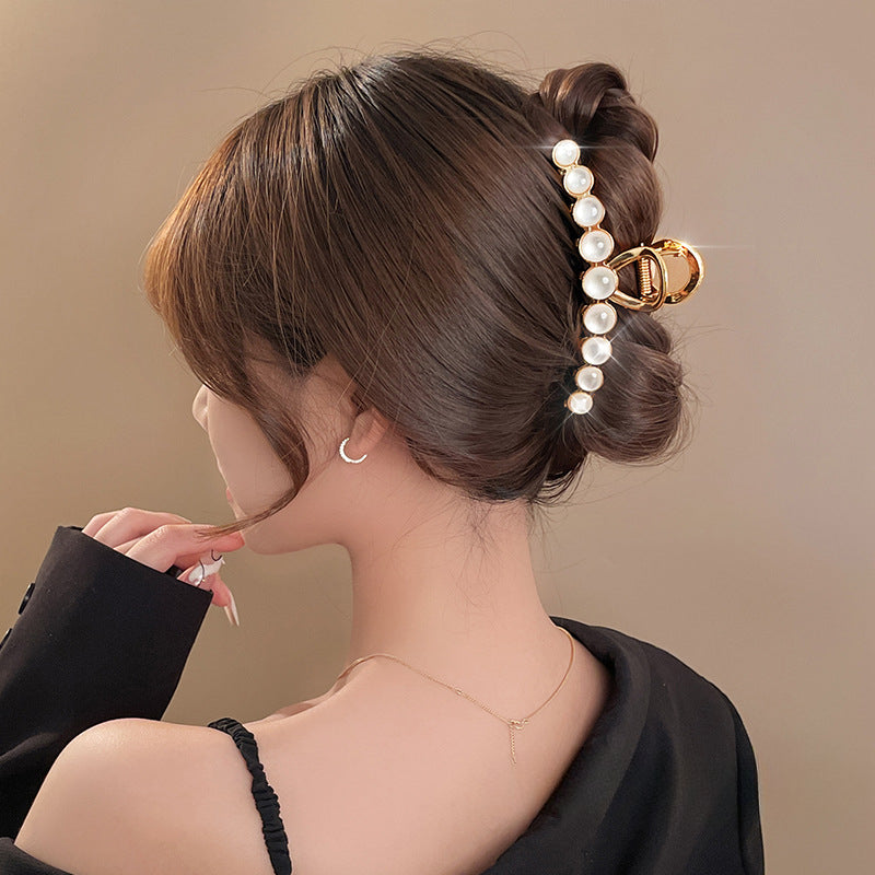 Wholesale Metal Pearl Clip Large Hair Shark Clip