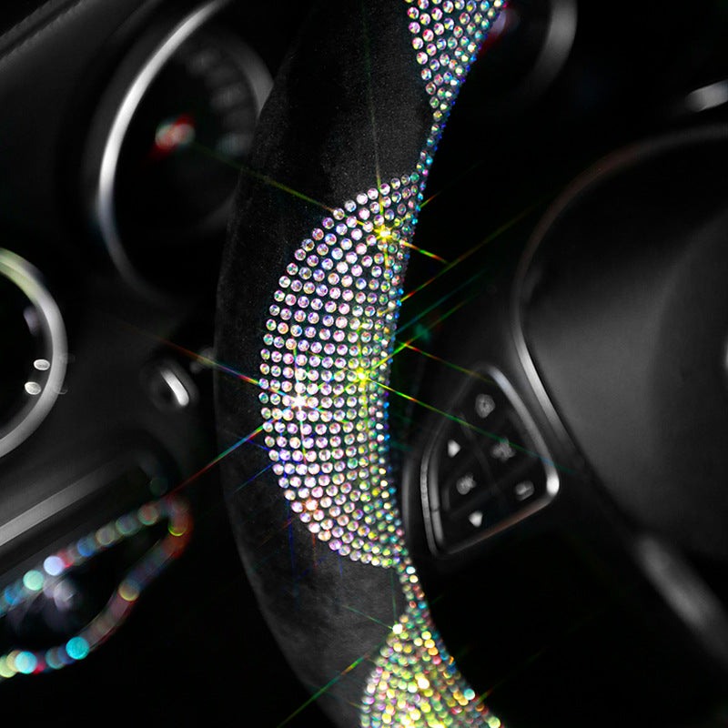 Wholesale Non-slip Hot-drilled Handlebar Cover for Women Winter Plush