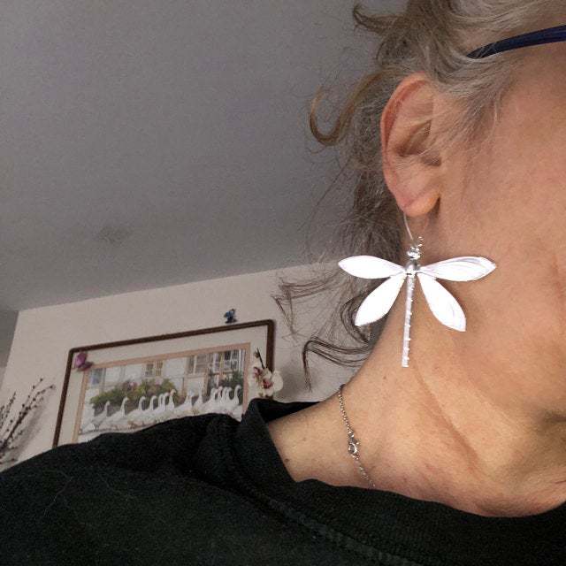 Wholesale Large Size Dragonfly Alloy Earrings