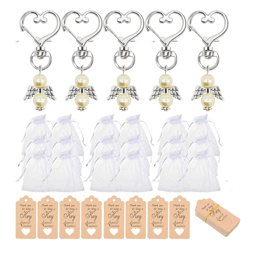 Wholesale 20PCS/PACK Creative Angel Wings Pendant Alloy Keychain