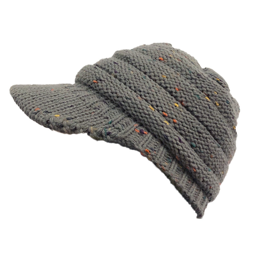 Wholesale Winter Dot Yarn Colorful Woolen Hat To Prevent Cold and Warm Baseball Knitted Hat