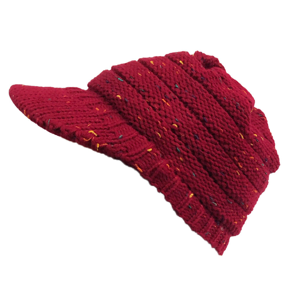 Wholesale Winter Dot Yarn Colorful Woolen Hat To Prevent Cold and Warm Baseball Knitted Hat