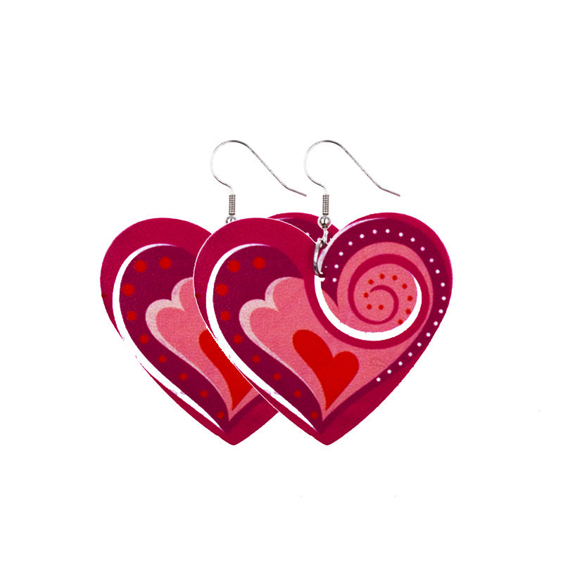 Wholesale Valentine's Day Leather Earrings