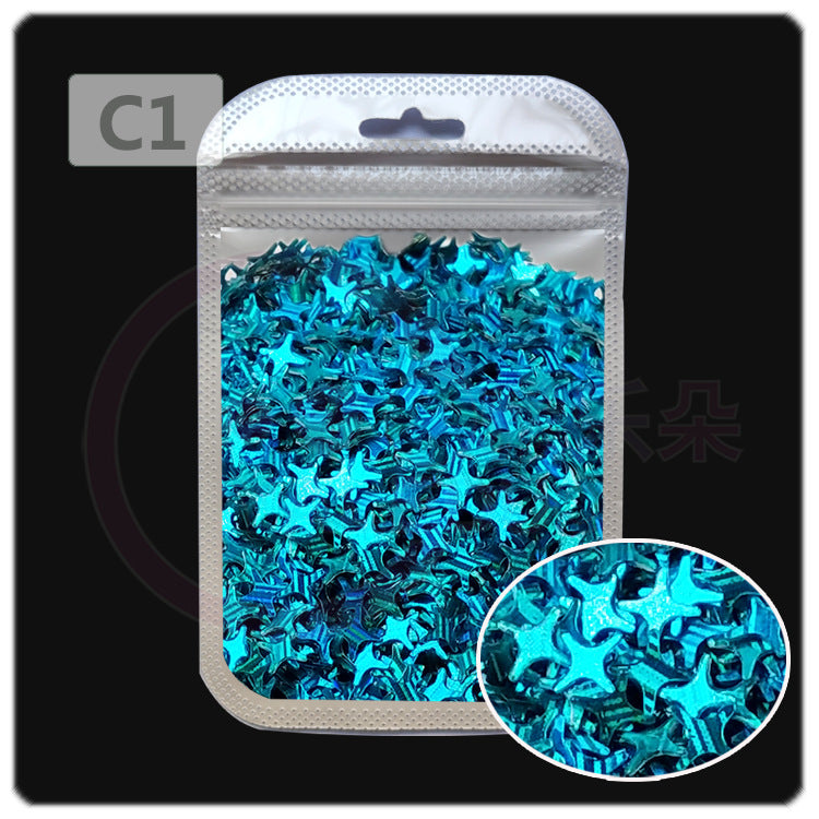 Wholesale 4MM four-cornered cross star pearl sequins