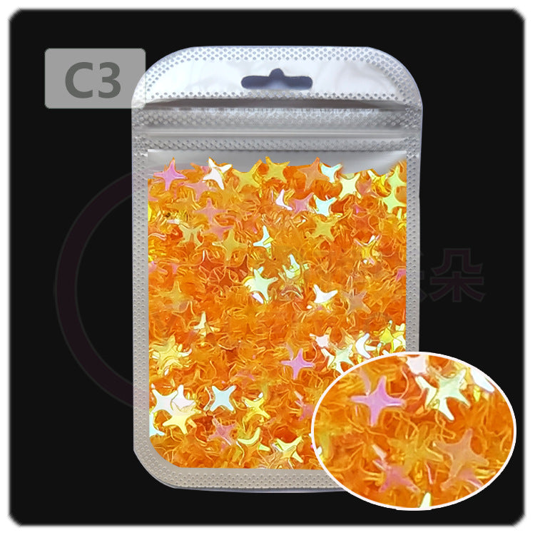 Wholesale 4MM four-cornered cross star pearl sequins