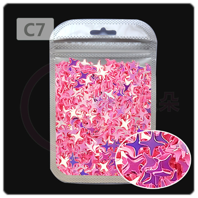 Wholesale 4MM four-cornered cross star pearl sequins