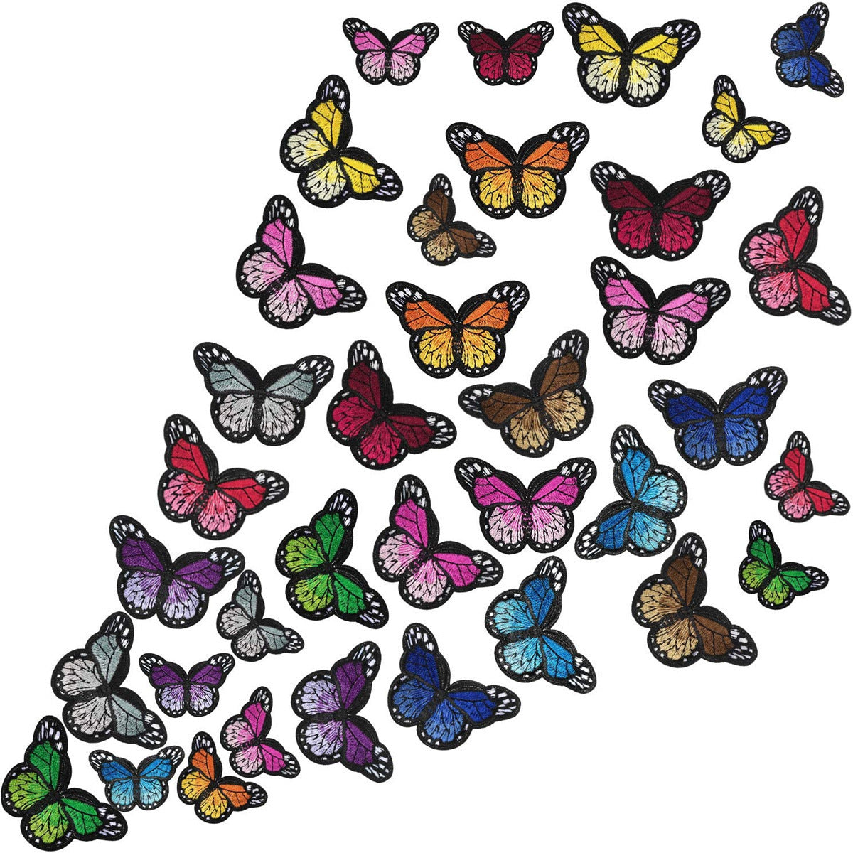 Wholesale Colorful Butterfly Cloth Patches 36 Pack Embroidery Appliques For Clothing And DIY Crafts Stylish Party Everyday Resale