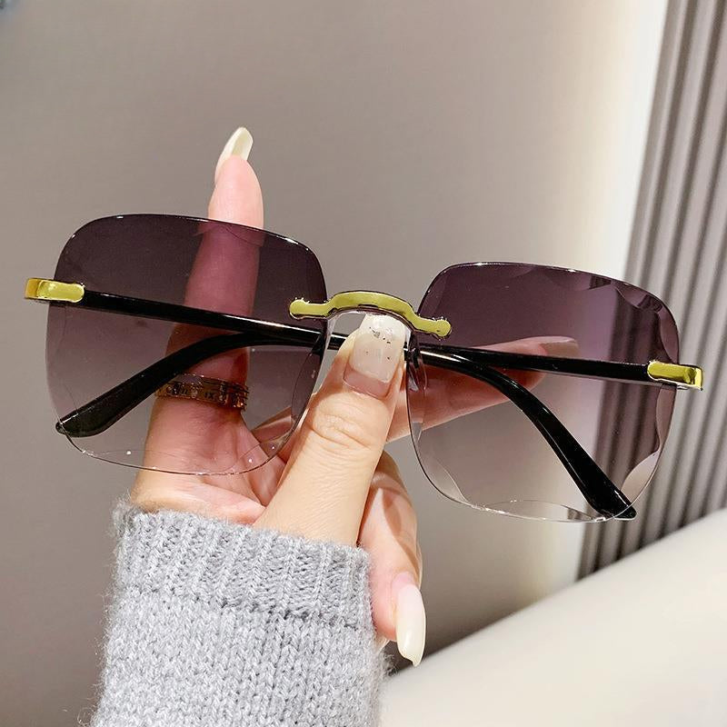 Wholesale Rimless Cut Edge Fashion Sunglasses