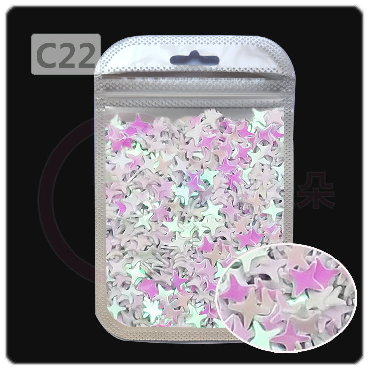 Wholesale 4MM four-cornered cross star pearl sequins