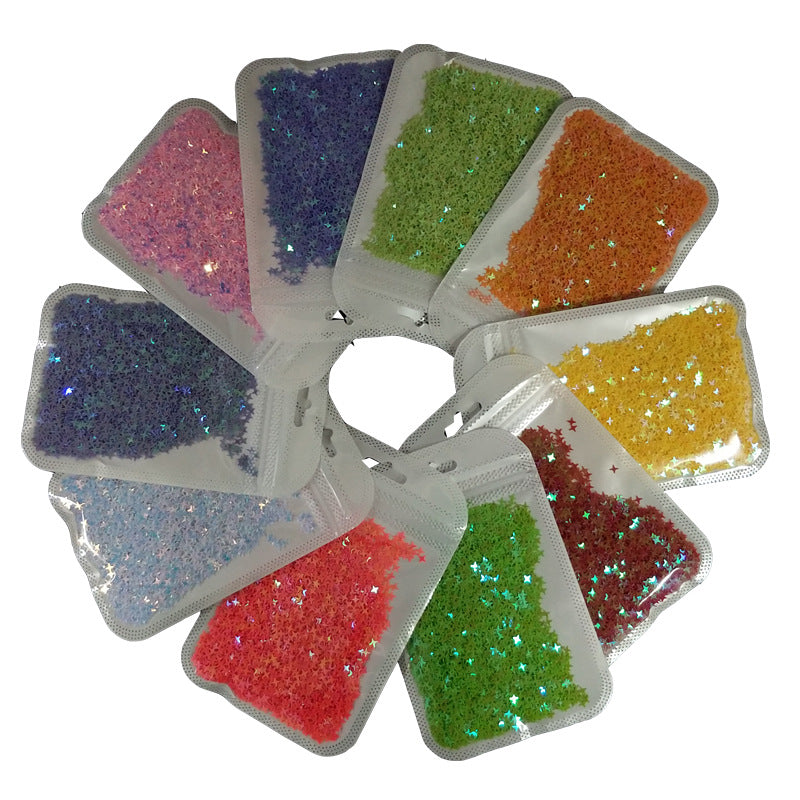 Wholesale 4MM four-cornered cross star pearl sequins