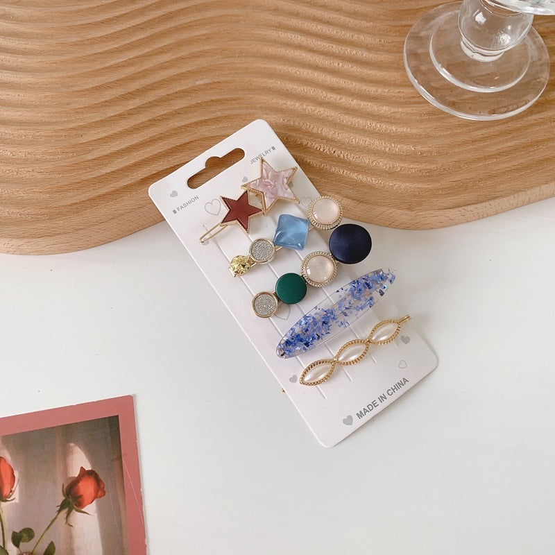 Wholesale Pearl Hair Clips Seamless Metal Straight Clips