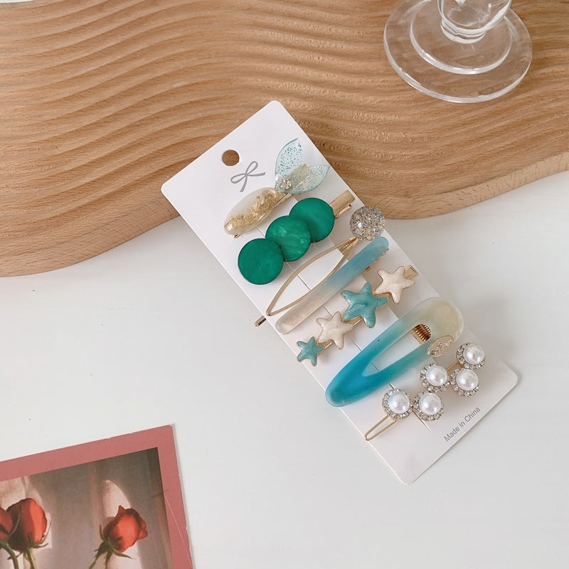 Wholesale Pearl Hair Clips Seamless Metal Straight Clips