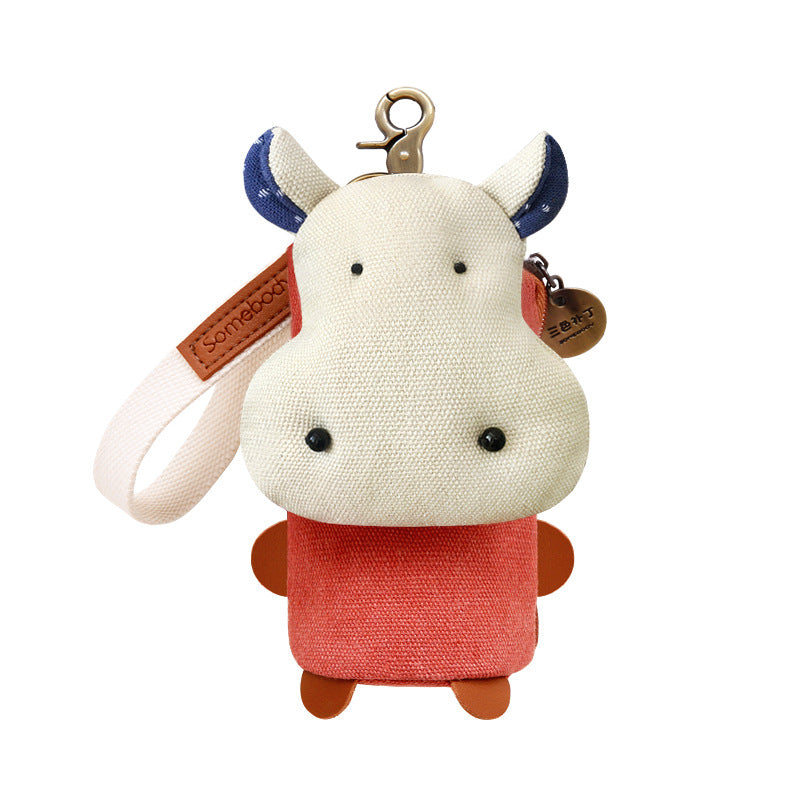 Wholesale Tricolor Patch Fabric Zero Wallet Keychain