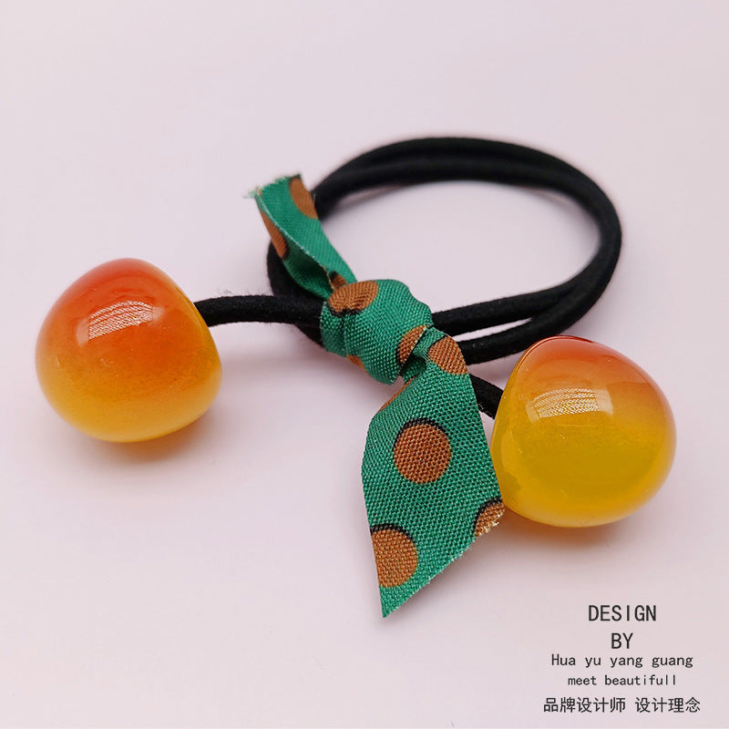 Wholesale Cherry Rubber Band Leather Headband