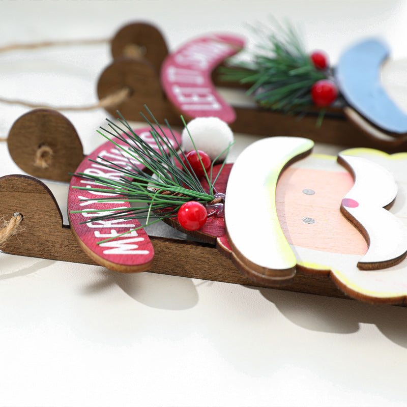 Wholesale of Wooden Santa Claus Christmas Tree Decorations