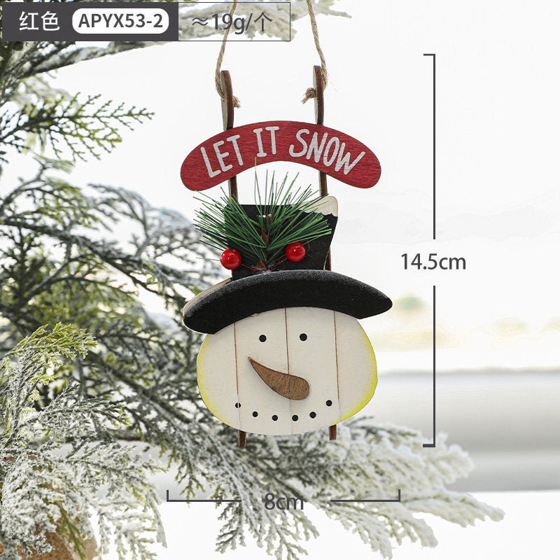 Wholesale of Wooden Santa Claus Christmas Tree Decorations
