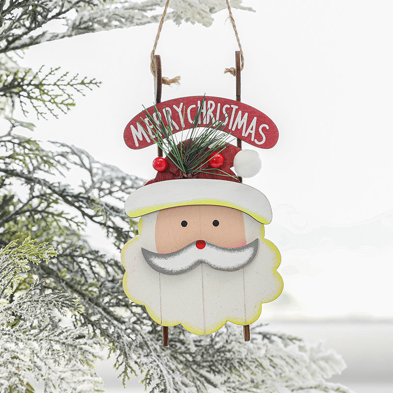Wholesale of Wooden Santa Claus Christmas Tree Decorations