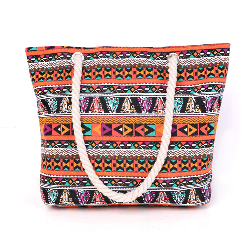 Wholesale Geometric Rhombus Tote Canvas Bag