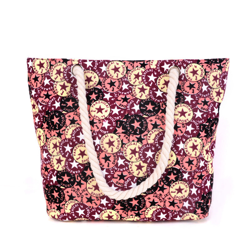 Wholesale Horizontal Stripe Shading Canvas Bag