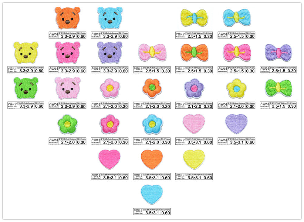 Wholesale Cute Cartoon Cloth Patches For Kids Clothing Repair Colorful DIY Applique Everyday Use Gift
