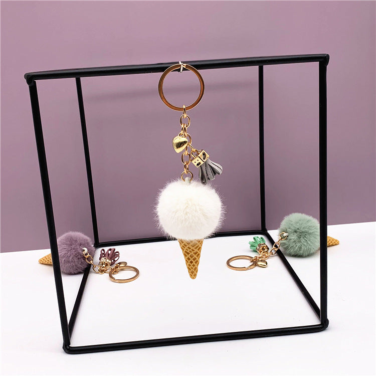 Wholesale Wholesale ice cream cute bag cartoon plush pendant keychain